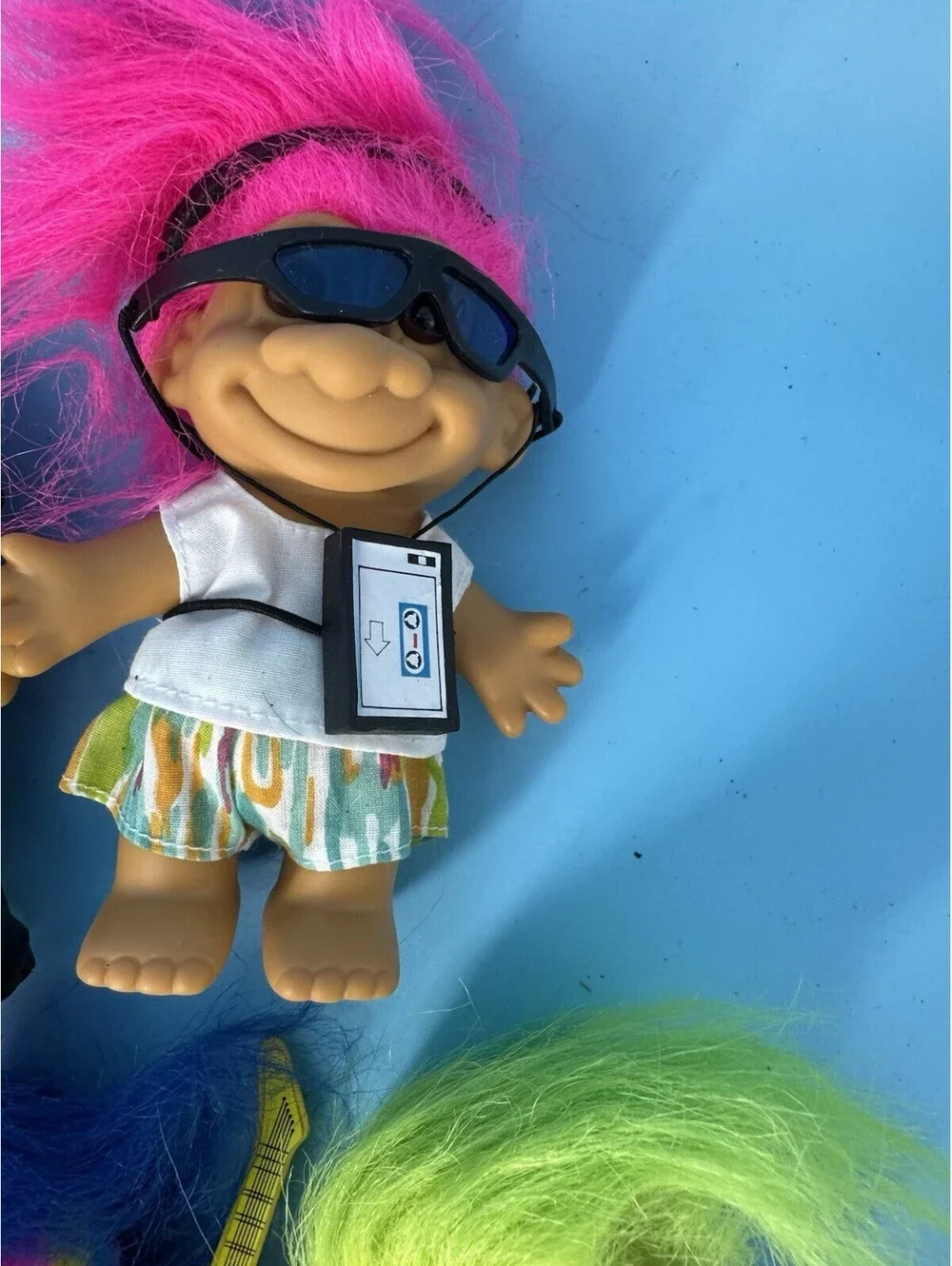 12 Vintage Russ Troll Dolls 5” 1990s Lot Costumes Accessories Neon Hair
